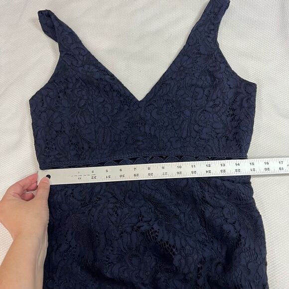 Bardot Fiona Trumpet Dress Navy Blue Women’s Sz‎ 8 - Picture 3 of 9